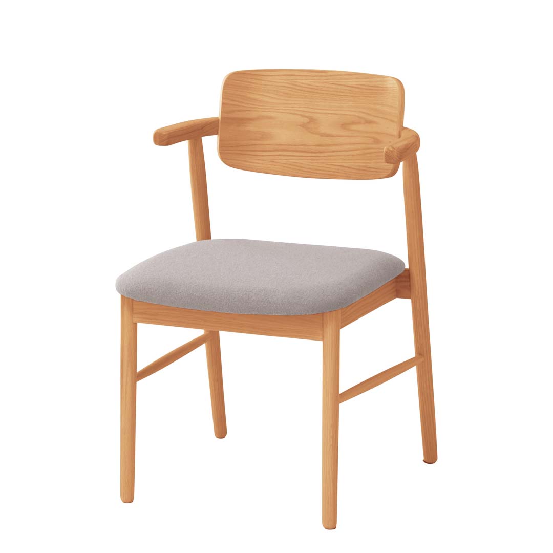 nook dining chair half arm