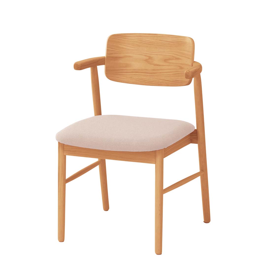 nook dining chair half arm