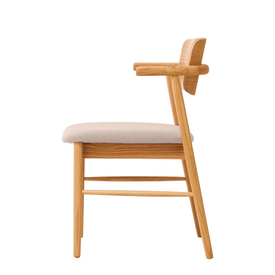 nook dining chair half arm