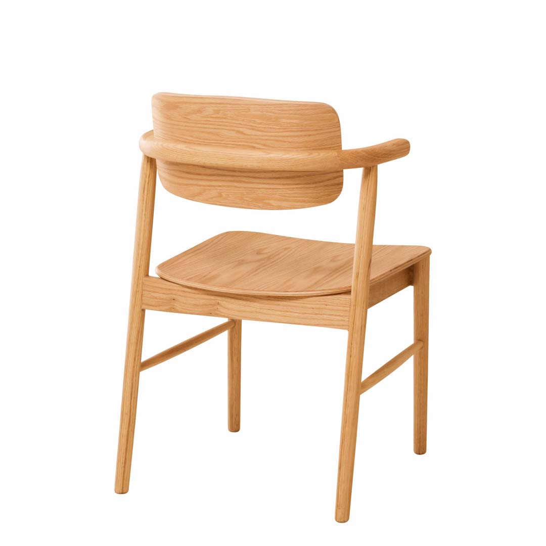 nook dining chair half arm
